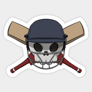 Cricket crew Jolly Roger pirate flag (no caption) Sticker